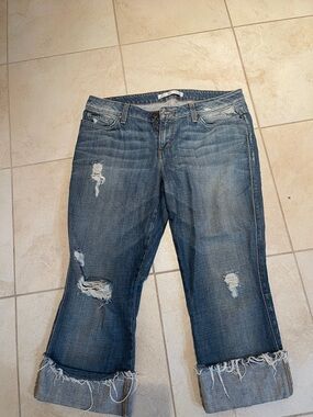 Joe's Jeans Faded Blue Distressed Cropped Jeansllakiałillllp